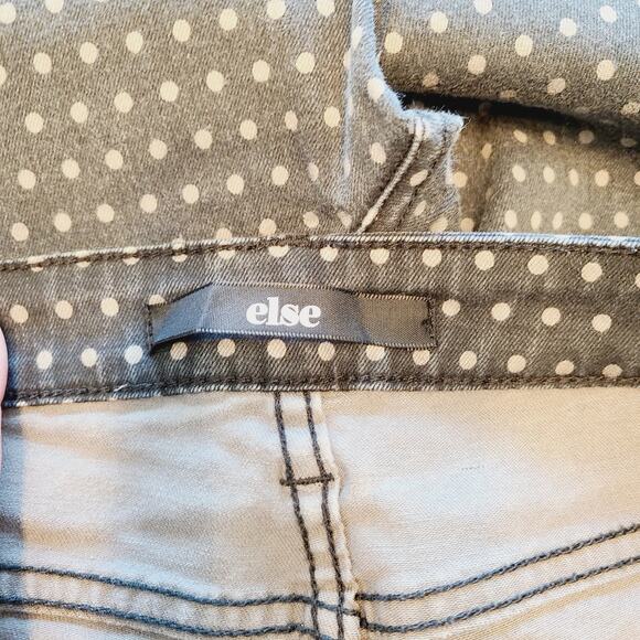 ELSE Women's Black/Tan Polka Dot Skinny Ankle Stretch Pants Size 28 - Picture 8 of 9